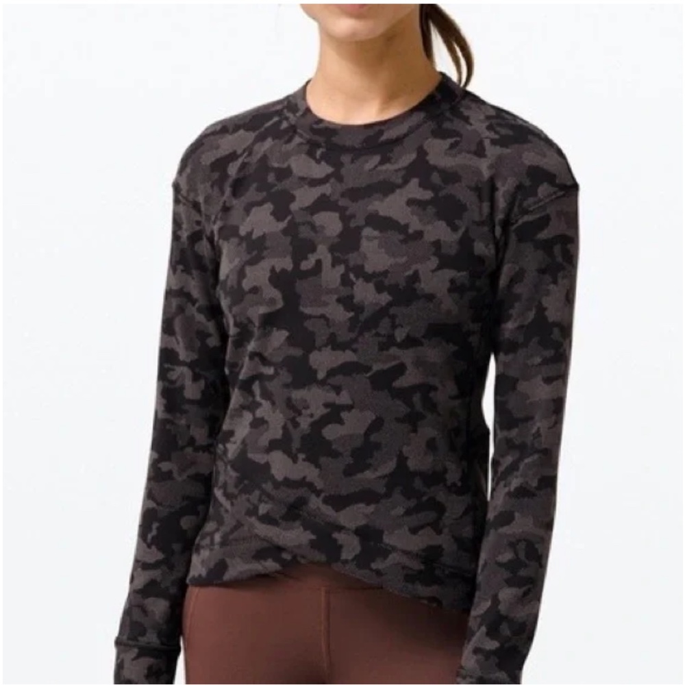 lululemon athletica Black Camo Long Sleeve Tee